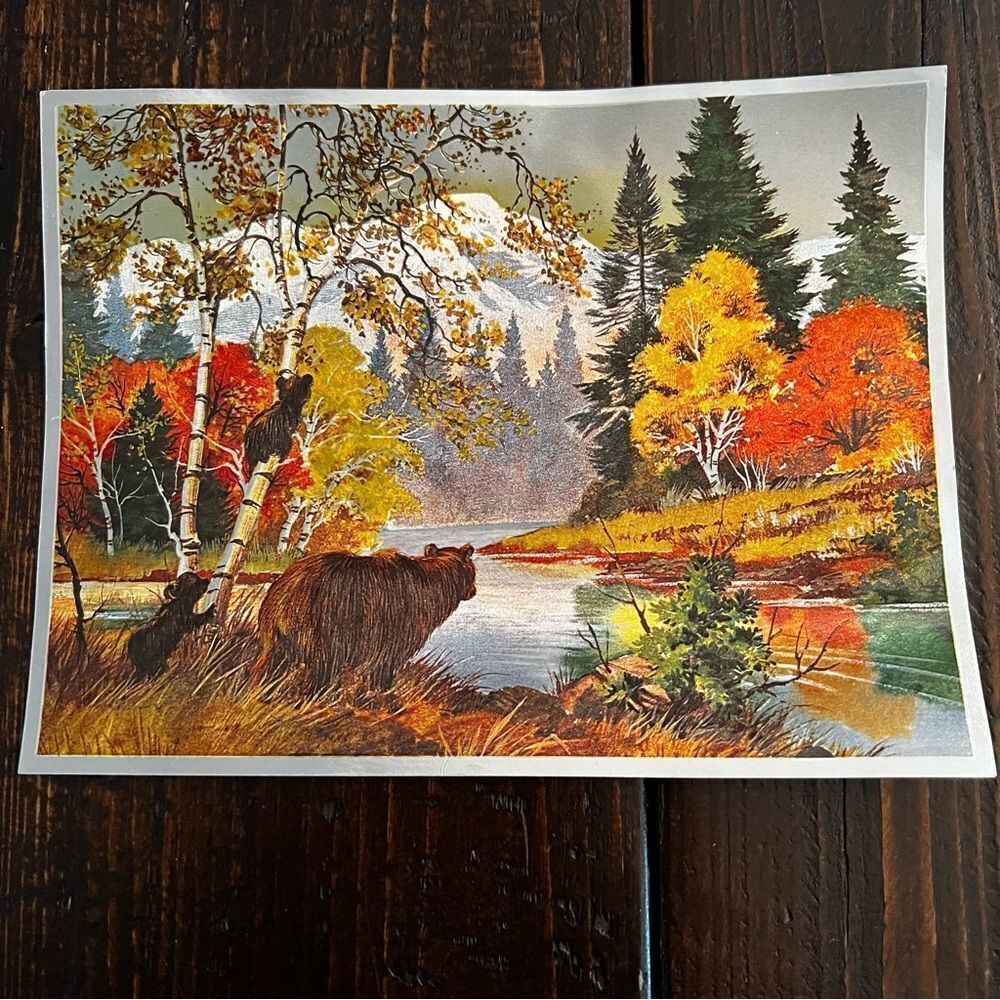 Dufex Prints “Grizzly Bear and Cubs” (Vintage)